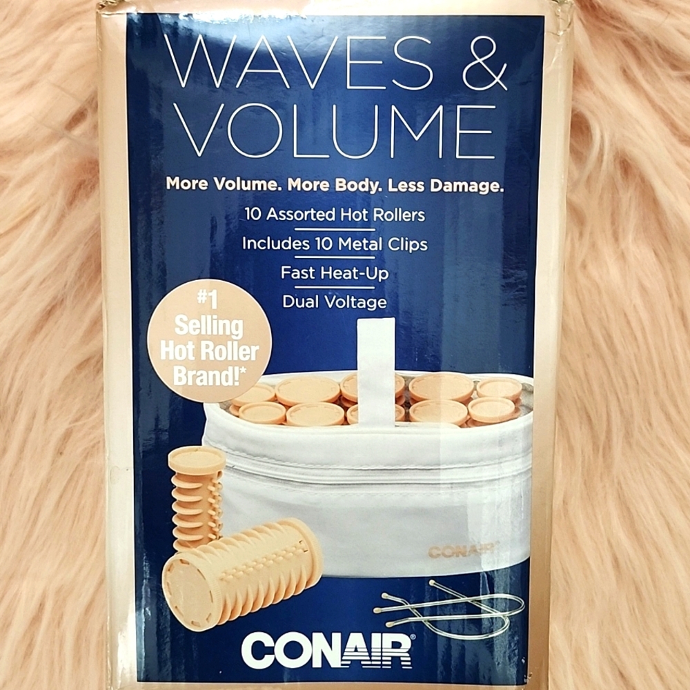 Brand New CONAIR WAVES & VOLUME COMPACT HOT ROLLERS-10CT.